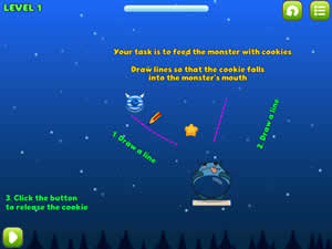 쿠키 몬스터 선 그리기(Cookie Monster) 게임하기